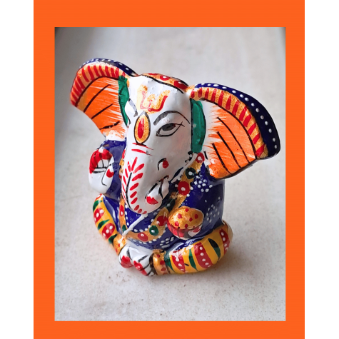 Idol: Ganesha Metal Enamelled - Big