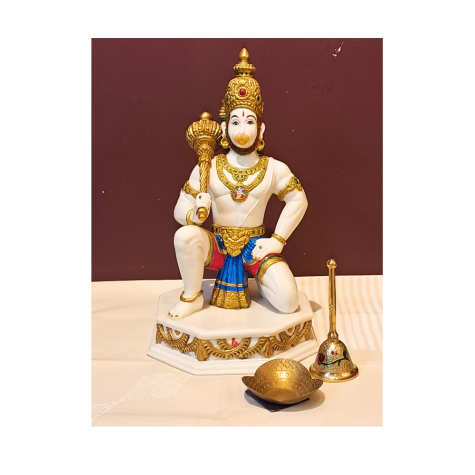 Idol - Hanuman Large - 12" - White 