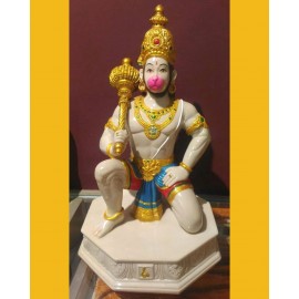 Idol - Hanuman Large - 12" - White 