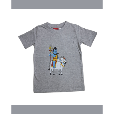 T-Shirt: Kids - Shiva with Nandi in Melange