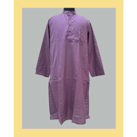 Kurta Long for Men in Matka Cotton - Lavender