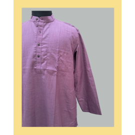 Kurta Long for Men in Matka Cotton - Lavender