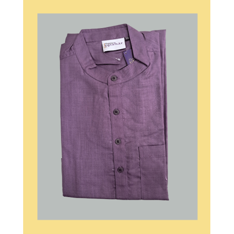 Kurta Long for Men in Matka Cotton - Lavender