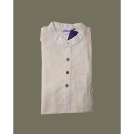 Kurta Short for Men in Matka Cotton - Off White