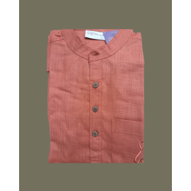 Kurta Short for Men in Matka Cotton - Rust