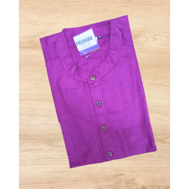 Kurta Short for Men in Matka Cotton -Purple