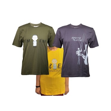 Pack: Adults T-shirts - Set of 3 (Yellow, Grey, Olive)