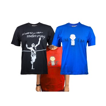 Pack: Aduts T-shirts - Set of 3 (Red, Blue, Black)