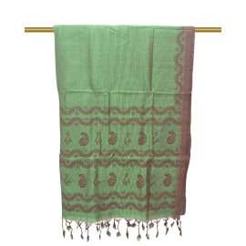 Mangalagiri Silk Cotton Saree - Green