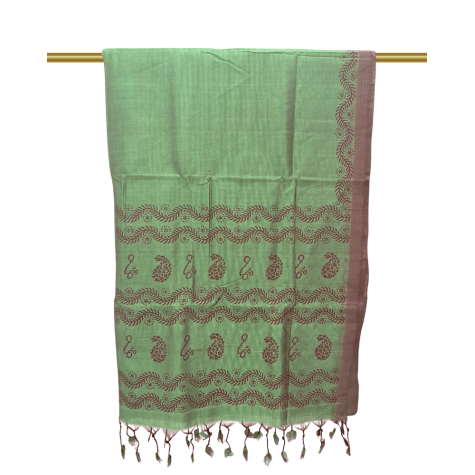 Mangalagiri Silk Cotton Saree - Green