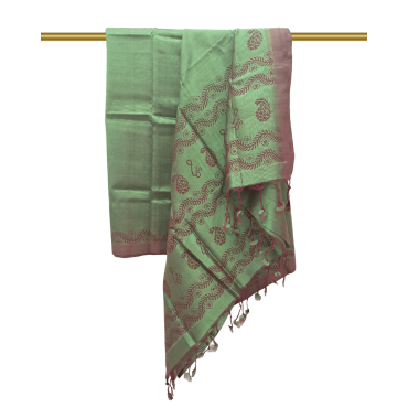 Mangalagiri Silk Cotton Saree - Green