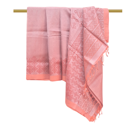 Mangalagiri Silk Cotton Saree - Pink