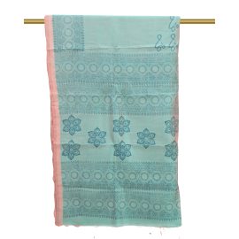 Mangalagiri Silk Cotton Saree - Teal