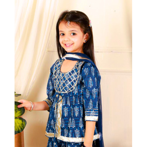 Kurta Sets:  For Girls in Cotton (short)