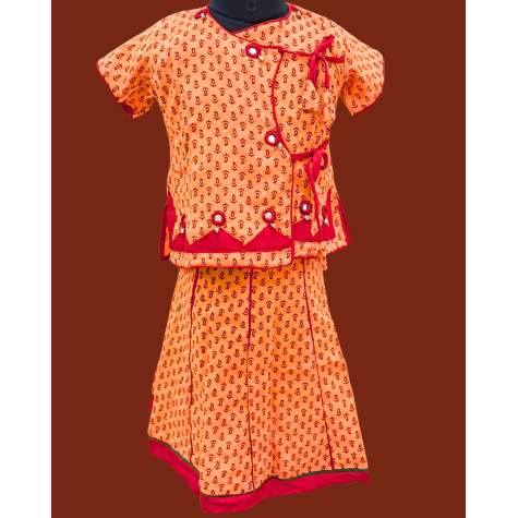 Lehenga Set: For Girls in Cotton