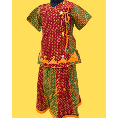 Lehenga Set: For Girls in Cotton