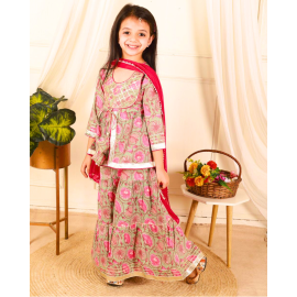 Kurta Sets:  For Girls in Cotton (short)