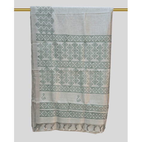 Mangalagiri Silk Cotton Saree - Olive