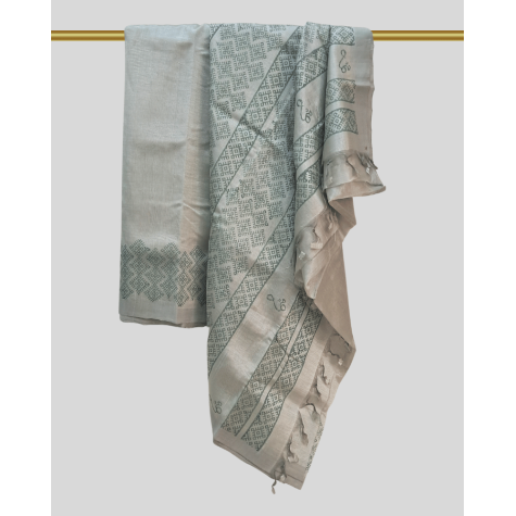 Mangalagiri Silk Cotton Saree - Olive