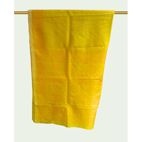 Mangalagiri Silk Cotton Saree - Yellow