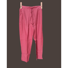 Pant: Women, Cotton - Maroon