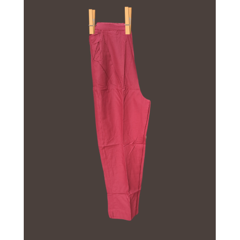 Pant: Women, Cotton - Maroon