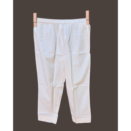 Pant: Women, Cotton - White